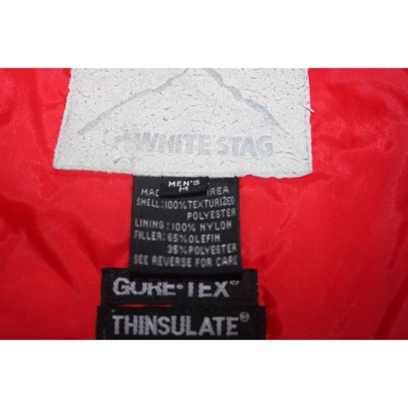 1980s Vintage Mens White Stag Ski Jacket Red Med 48 - Picture 4 of 8